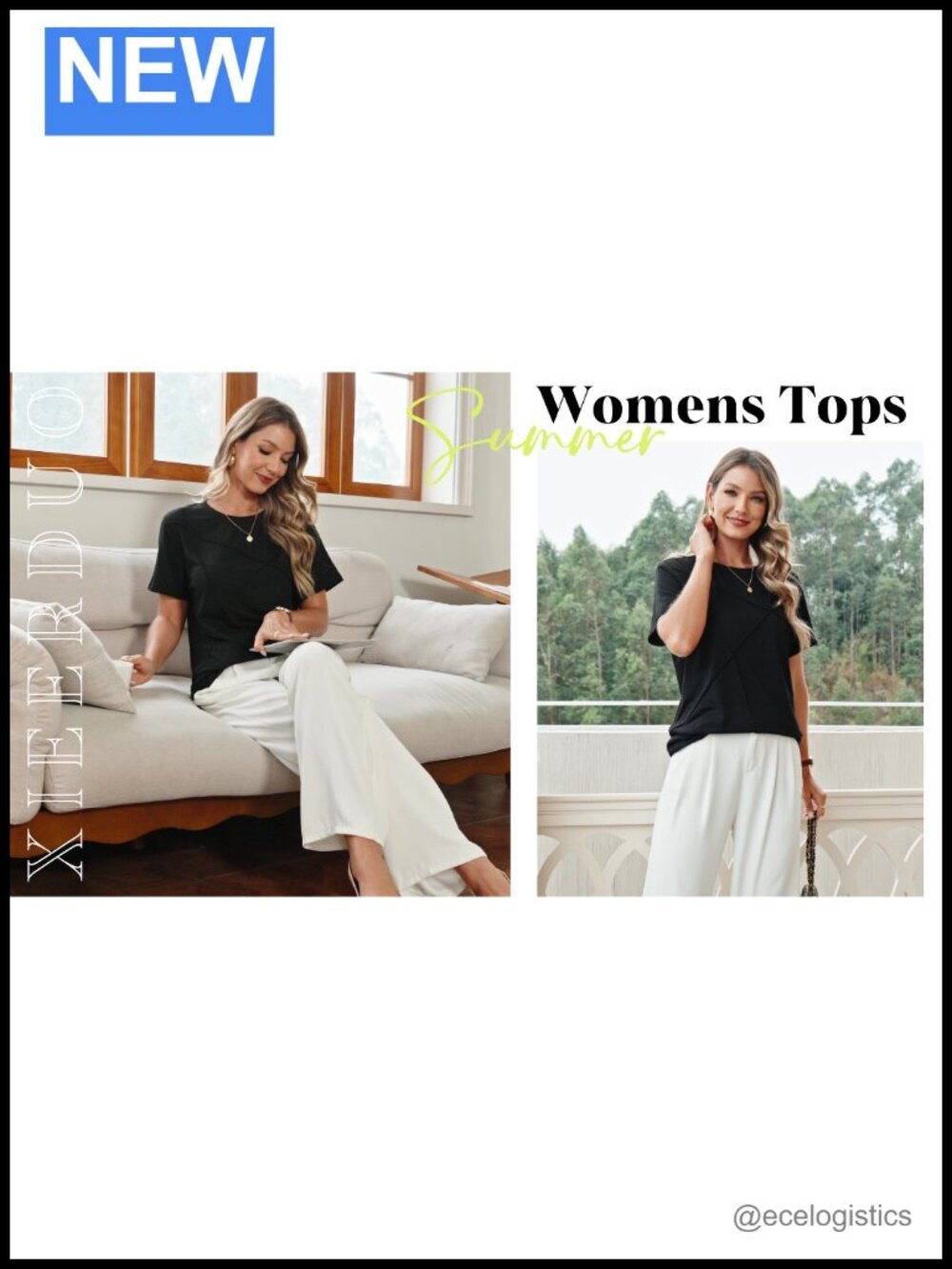 Pleated Crew Neck Short Sleeve Blouse Business Casual T-Shirt - Picture 5 of 6
